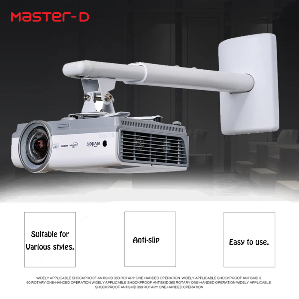 Master-D Universal Projector Wall Mount 360° Swivel, Adjustable Arm ...